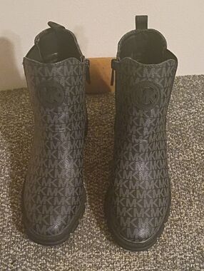 Michael Kors Black MK Monogram Ankle Boots